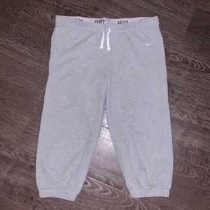 Nike Gray Cropped Sweatpants
